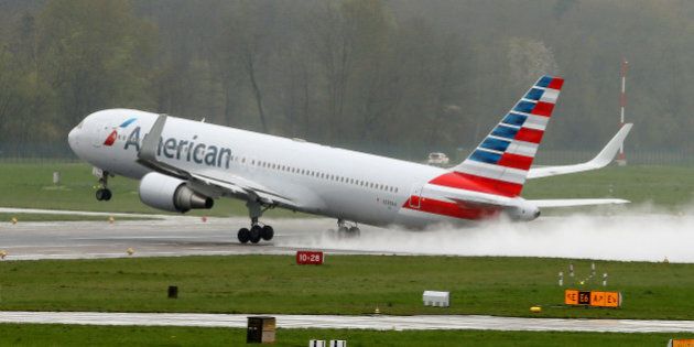 A Boeing 767-323(ER) airplane of American Airlines takes-off from Zurich airport, Switzerland, April 14, 2016. REUTERS/Arnd Wiegmann