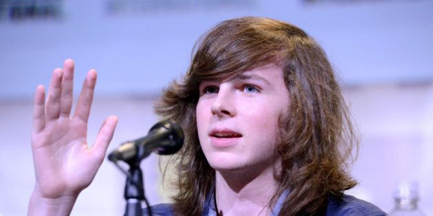 SAN DIEGO, CA - JULY 22: Actor Chandler Riggs attends AMC's 'The Walking Dead' panel during Comic-Con International 2016 at San Diego Convention Center on July 22, 2016 in San Diego, California. (Photo by Albert L. Ortega/Getty Images)