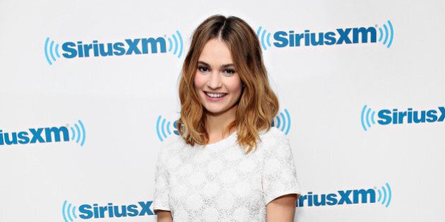 NEW YORK, NY - JANUARY 27: Actress Lily James visits the SiriusXM Studios on January 27, 2016 in New York City. (Photo by Cindy Ord/Getty Images)