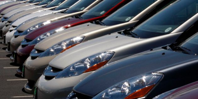 Unsold 2008 Sienna minivans sit at a Toyota dealership in the southeast Denver suburb of Centennial, Colo., on Sunday, July 27, 2008. (AP Photo/David Zalubowski)