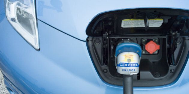 Electric car charging unit
