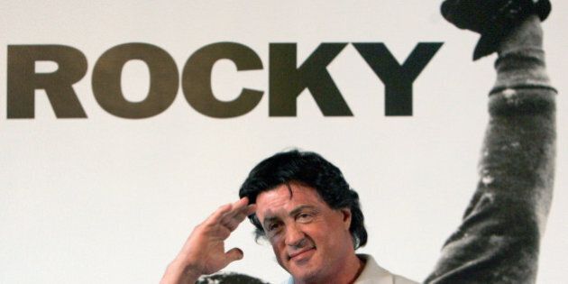 US movie star Sylvester Stallone waves to reporters at the start of a press conference held in Paris Monday Jan. 15, 2007, on his last movie Rocky Balboa. Sylvester Stallone wrote the script, directed and played in the sixth episode of Rocky's saga: