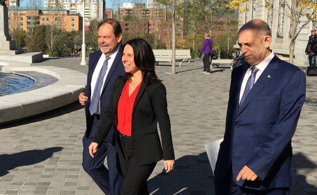 Jean Fortier, Valérie Plante et Marvin Rotrand.
