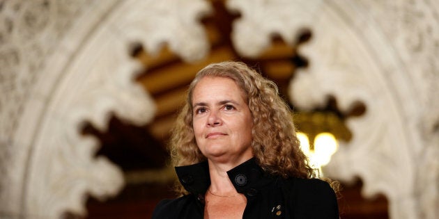 Former astronaut Julie Payette takes part in a news conference announcing her appointment as Canada's next governor general, in the Senate foyer on Parliament Hill in Ottawa, Ontario, Canada, July 13, 2017. REUTERS/Chris Wattie