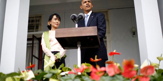 En 2012, le président Barack Obama a reçu Aung San Suu Kyi, récipiraire du prix Nobel de la Paix, à la Maison-Blanche.