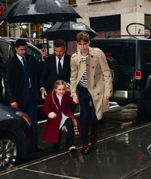 David Beckham, Harper Beckham et Romeo Beckham