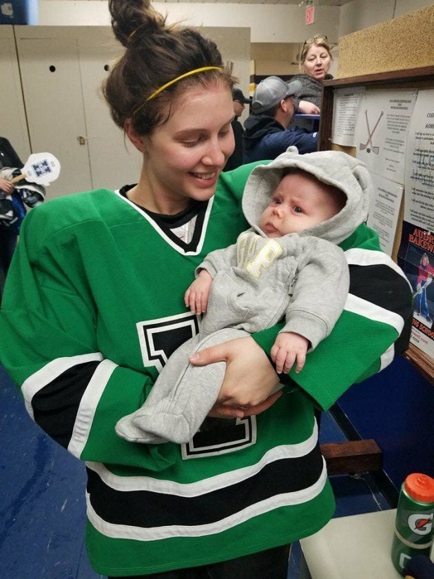 Serah Small with her eight-week-old daughter, Ellie.