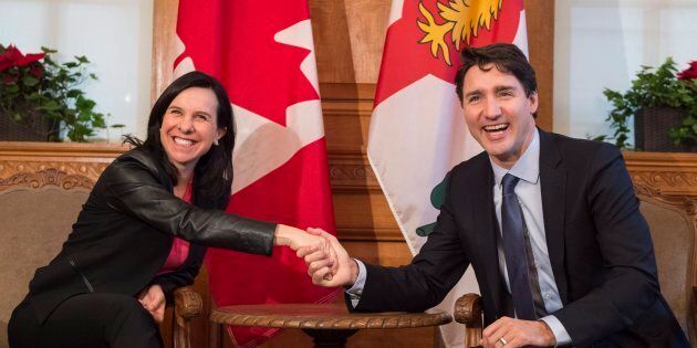 Le premier ministre du Canada, Justin Trudeau, lors d'une rencontre avec la mairesse de Montréal, Valérie Plante.
