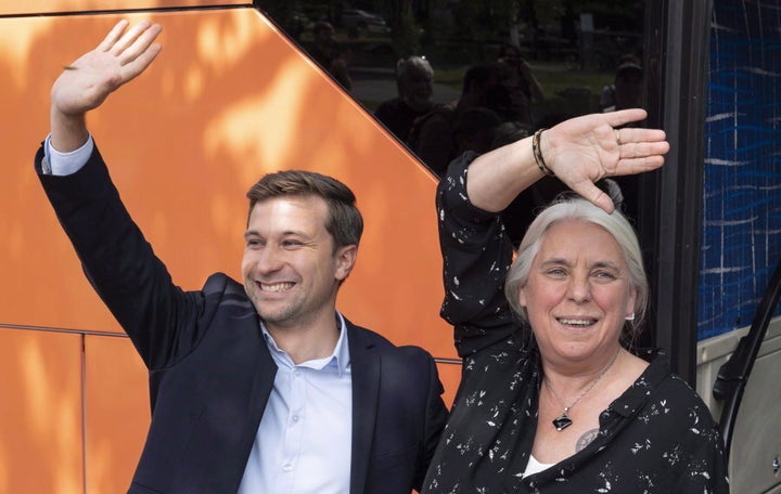 Gabriel Nadeau-Dubois et Manon Massé lors du lancement de leur campagne le 23 août dernier.