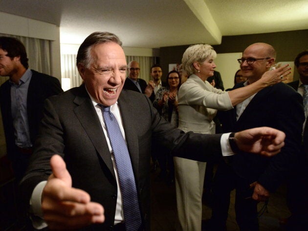 Très tôt dans la soirée, François Legault a su qu'il dirigerait un gouvernement majoritaire.