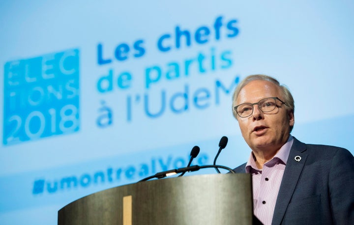Jean-François Lisée était de passage sur le campus de l'Université de Montréal, mardi.