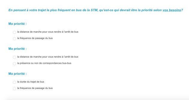 La STM a lancé un sondage en ligne pour alimenter la consultation publique sur la refonte du réseau d'autobus.