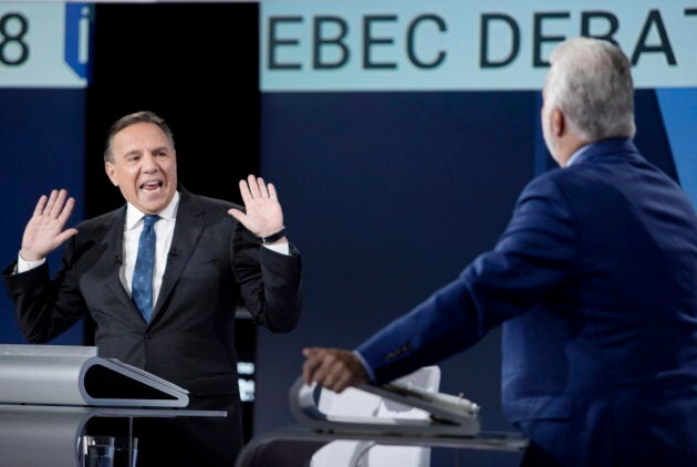 Le chef de la CAQ François Legault était en mode attaque lundi soir, après avoir été sur la défensive au dernier débat.