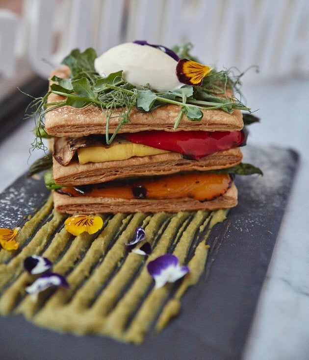 Le mille-feuille aux légumes grillés de la Brasserie 701