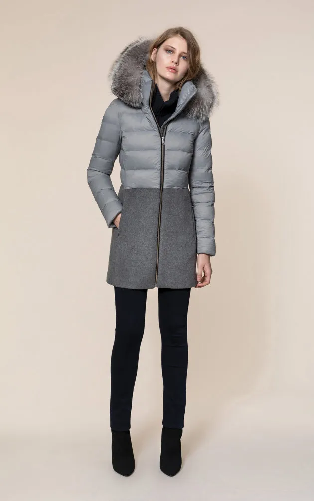 manteau d hiver femme gris