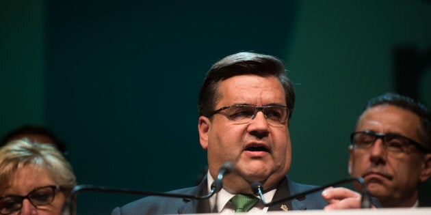 Denis Coderre lors de son discours après sa défaite électorale de novembre 2017.