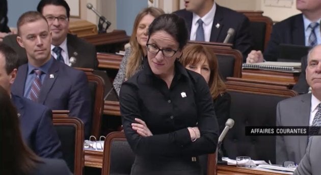 La ministre de la Justice, Sonia LeBel, n'était pas impressionnée par les efforts de Sol Zanetti pour qu'elle fasse sa profession de foi fédéraliste.