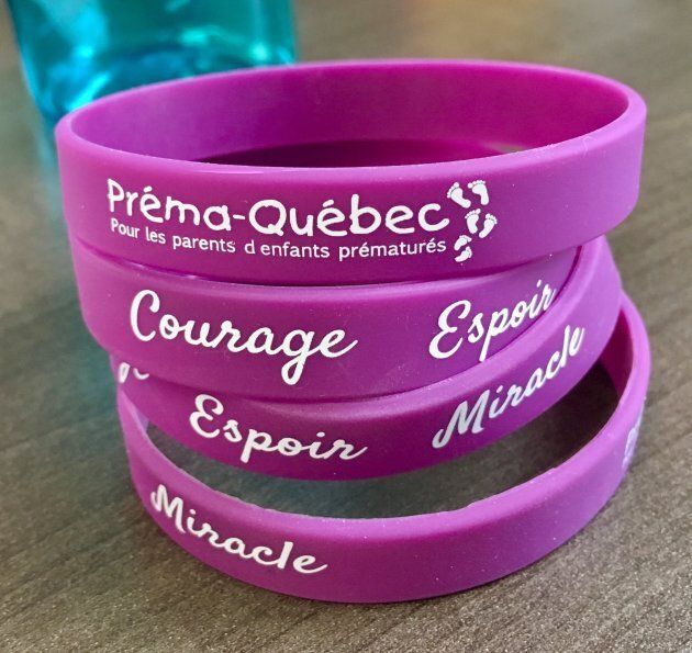 En novembre, toutes les personnes qui feront un don à Préma-Québec recevront un bracelet mauve «Courage, espoir, miracle».
