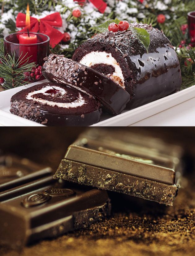 Bûche de Noël, chocolat noir