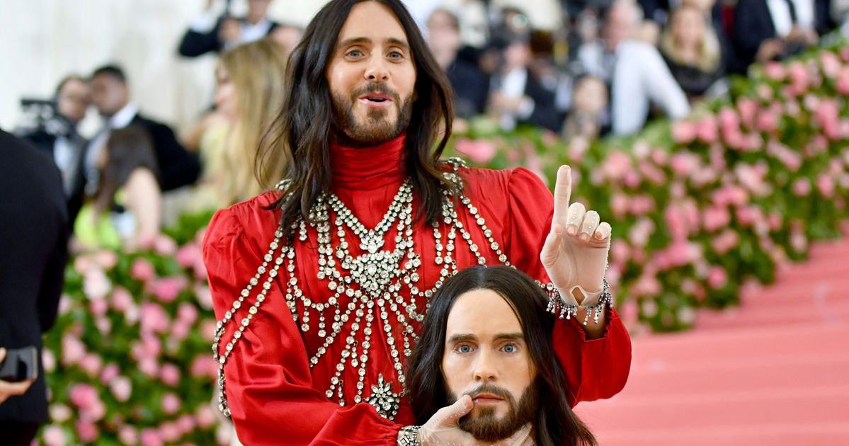 Jared Leto Carried His Own Gucci Head on the Met Gala Red Carpet