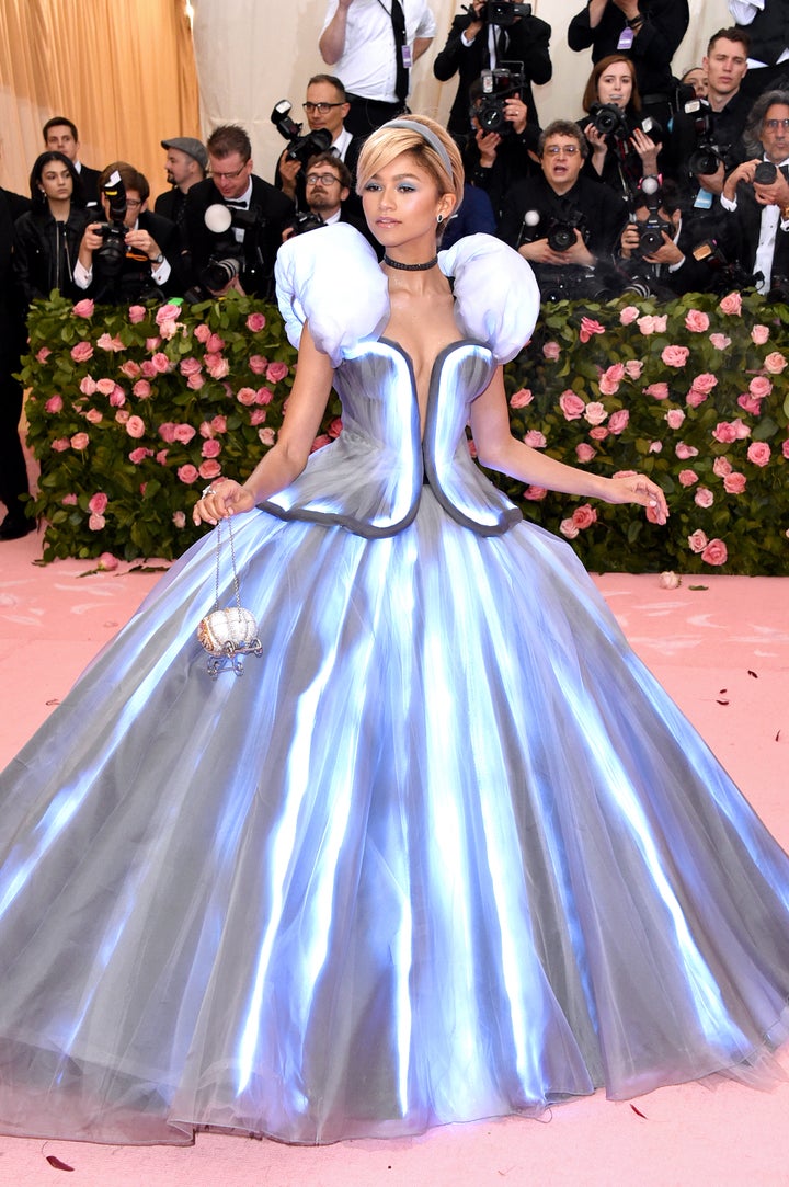 Zendaya on Met Gala red carpet.