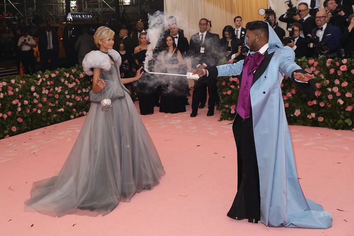 Zendaya and Law Roach on the 2019 Met Gala red carpet on Monday in New York City. 