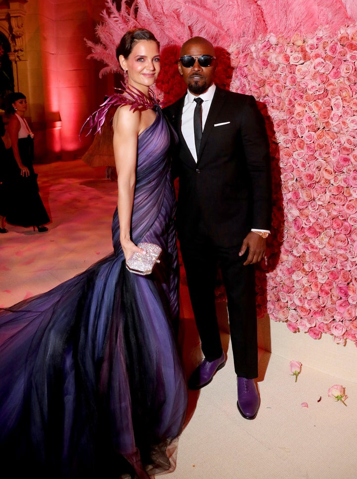 Katie Holmes and Jamie Foxx attend the 2019 Met Gala at Metropolitan Museum of Art on May 6, 2019 in New York City. 