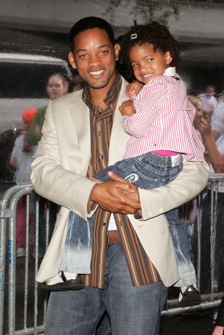 Will and Willow Smith when she was a little girl.