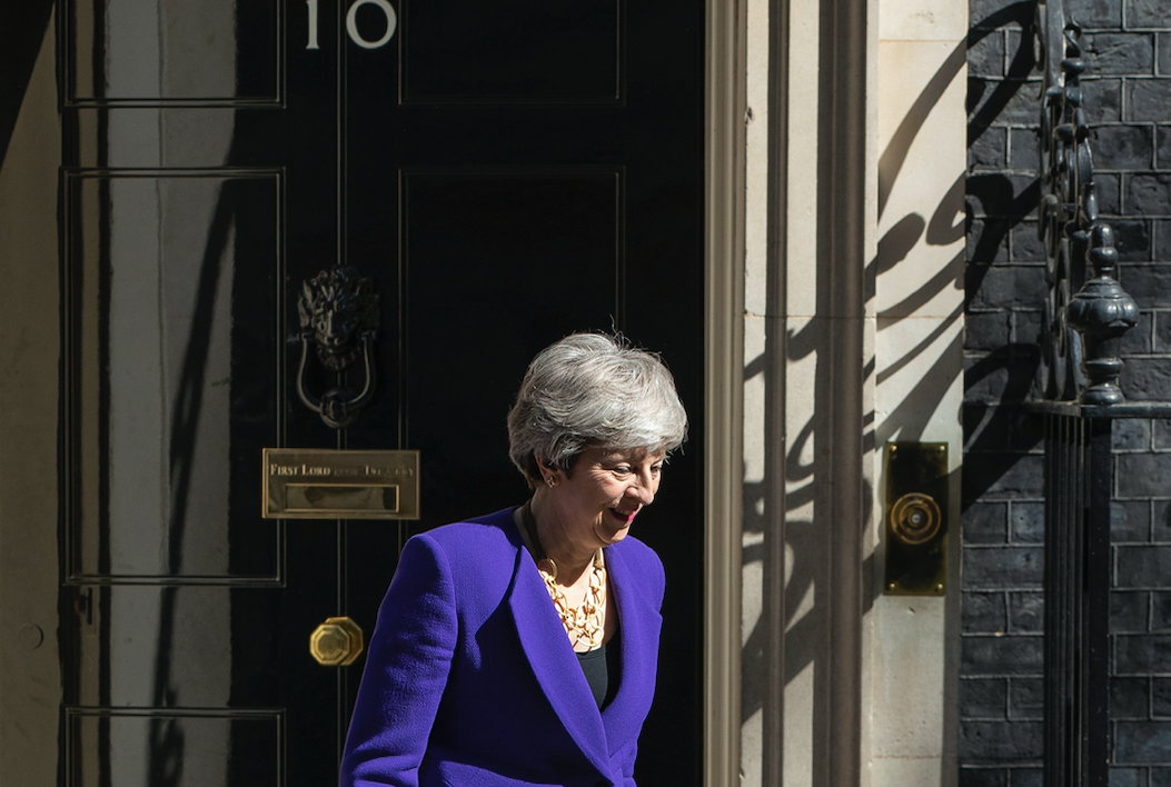 Mrs May has been told set out specifics on when she will pack her bags and leave Downing Street (Getty)