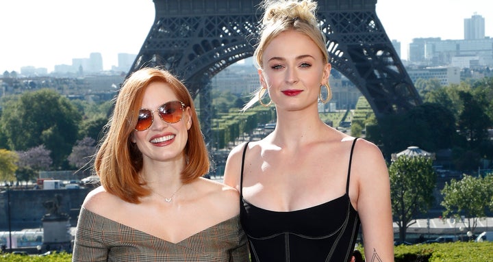 Jessica with Sansa actress Sophie at a recent X Men photocall