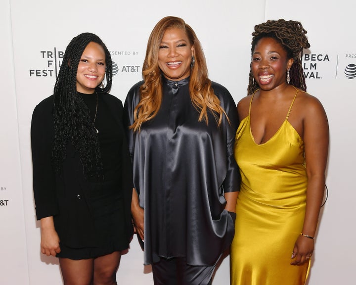 Queen Latifah with Haley Elizabeth Anderson and B. Monet.