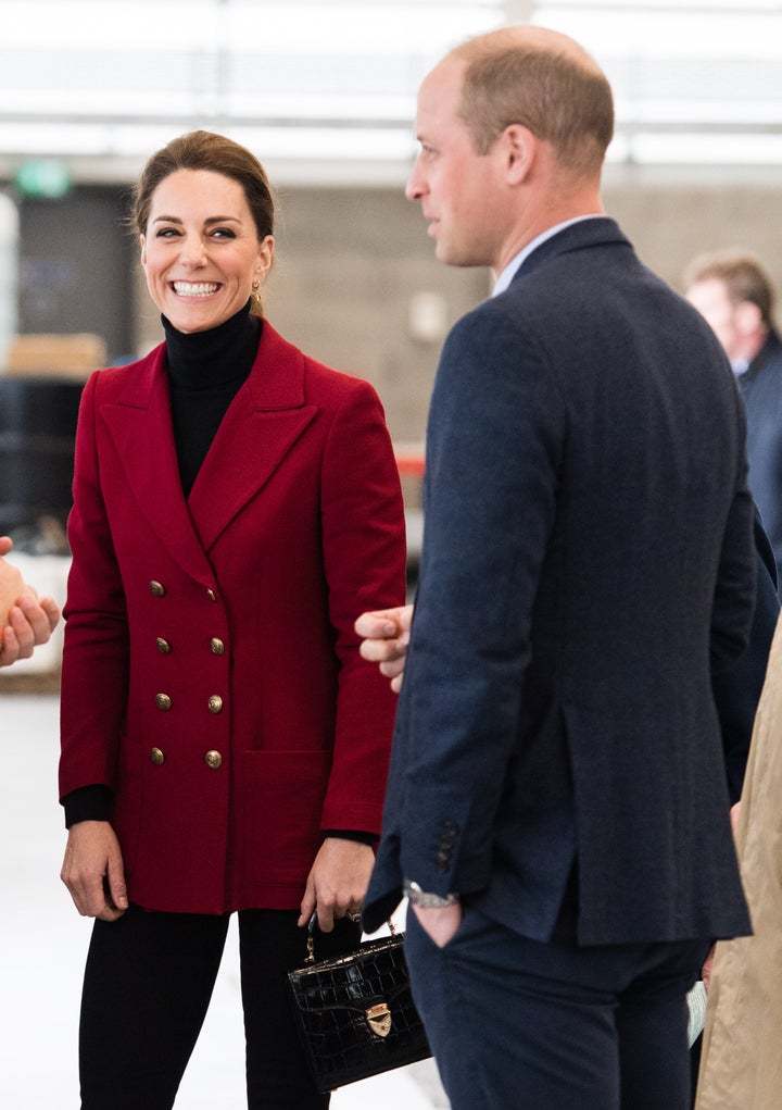 The Duke and Duchess of Cambridge visit Caernarfon Coastguard Search and Rescue Helicopter Base during a visit to North Wales on May 8. 