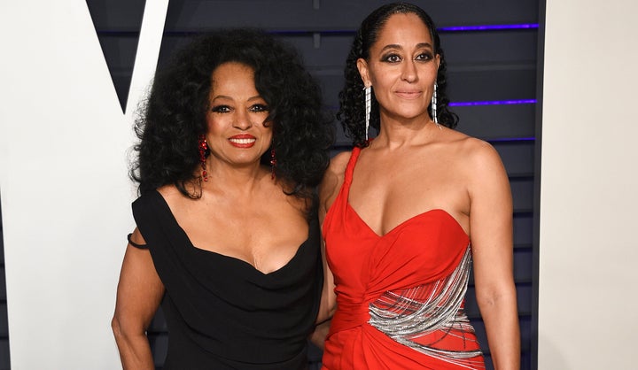 Singer Diana Ross with her daughter Tracee Ellis Ross 