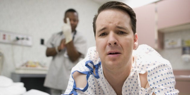 Close-up of a patient dreading an examination