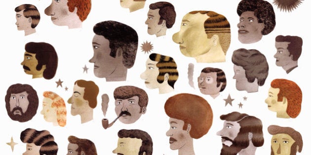 Variety of men's hairstyles