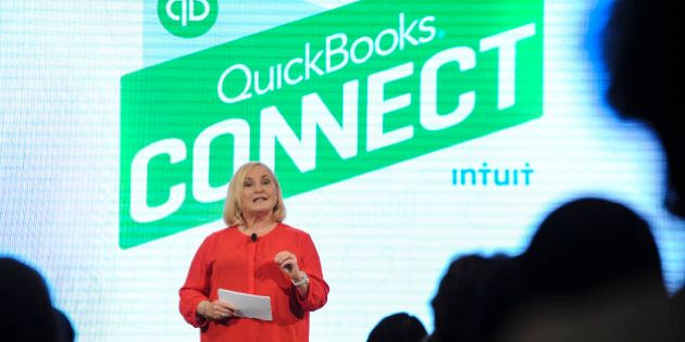 Main Stage speaker and USA Today columnist Rhonda Abrams delivers opening remarks during the QuickBooks Connect Atlanta event hosted at 200 Peachtree on Thursday, June 25, 2015 in Atlanta. #QBConnect (Photo by John Amis/Invision for QuickBooks/AP Images)