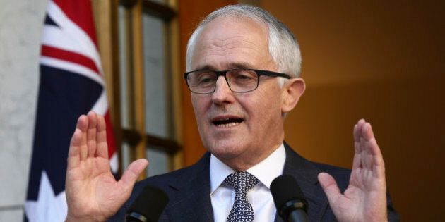 Australia Prime Minister Malcolm Turnbull announces his new cabinet during a press conference at Parliament House in Canberra, Australia, Sunday, Sept. 20, 2015. Turnbull announced sweeping changes to his first Cabinet and promoted more women from two to five, including Australiaâs first female Defense Minister Marise Payne. (AP Photo/Rob Griffith)