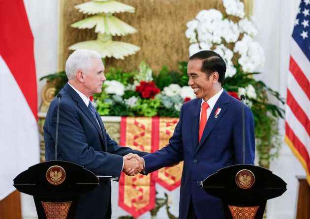 Indonesia's President Joko Widodo met with US Vice President Mike Pence in Jakarta on Thursday.