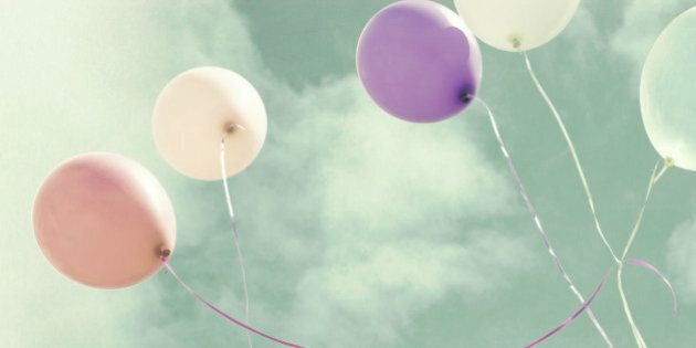 Colorful vintage pastel balloons