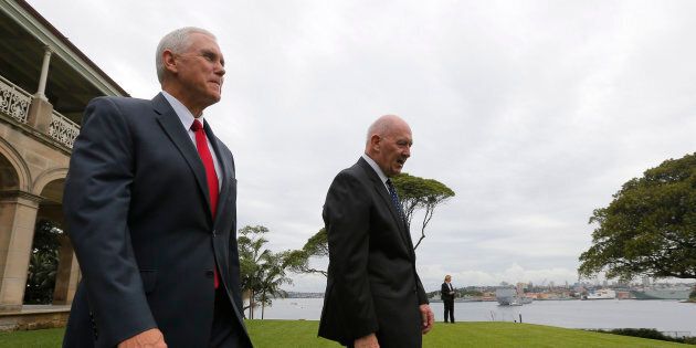 Mike Pence is taking it easy in Sydney on Sunday.