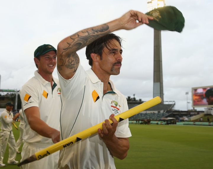 Mitchell Johnson announced his retirement during day five of the second Test match between Australia and New Zealand at the WACA on November 17, 2015.