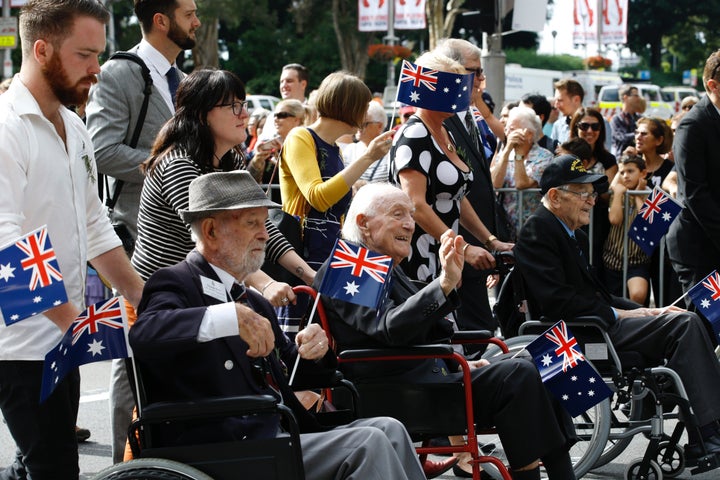 The ANZAC Day march in Sydney.