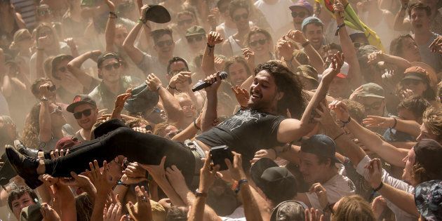 Dave Le'aupepe of Gang of Youths clearly had zero fun during his last Byron Bay performance.