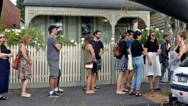 There's stiff competition for rental properties in Melbourne. More than 50 hopeful tenants queued up outside this property in Brunswick when it opened for inspection in February.