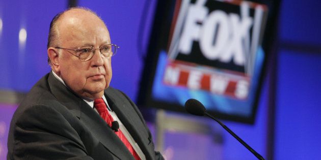 Roger Ailes, chairman and CEO of Fox News and Fox Television Stations, answers questions during a panel discussion at the Television Critics Association summer press tour in Pasadena, California July 24, 2006. Picture taken July 24, 2006. REUTERS/Fred Prouser/File Photo