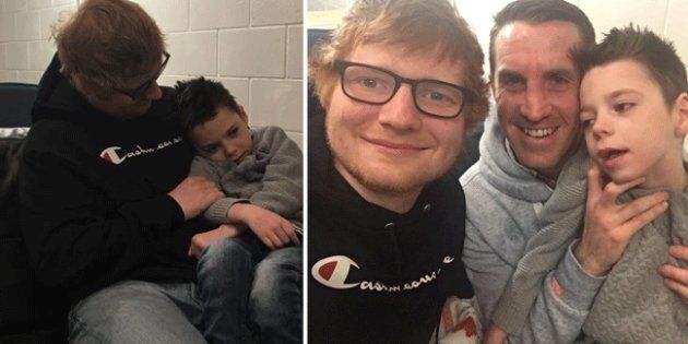 Ed Sheeran surprised six-year-old fan Ollie Carroll who suffers from the rare condition called Battens disease.