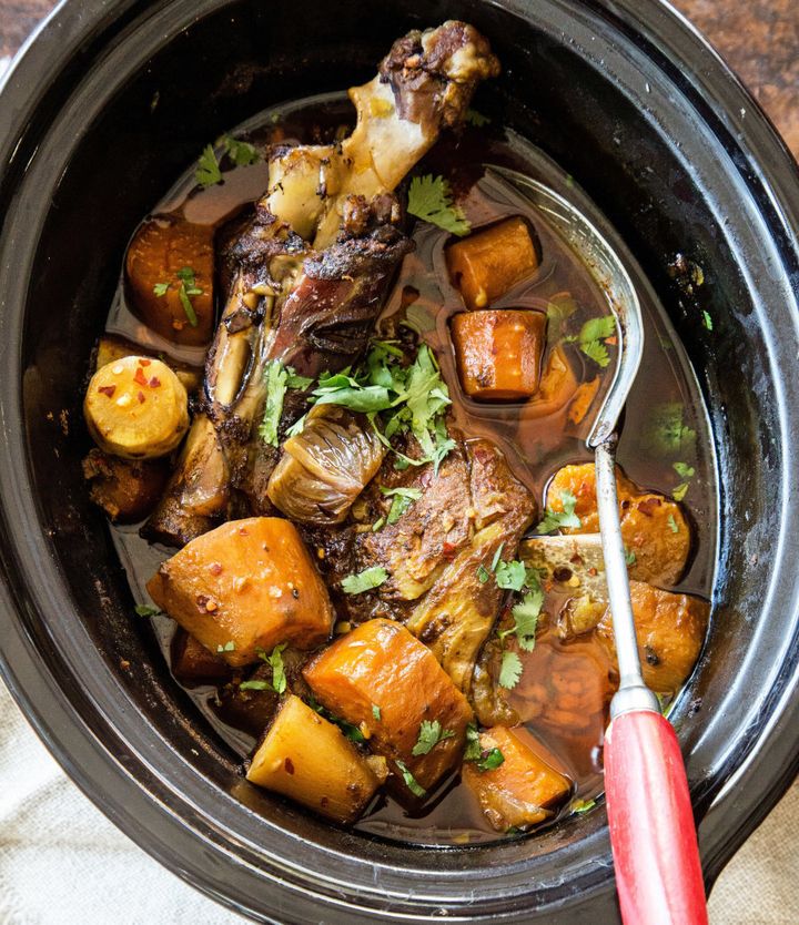 Slow cookers make dinner ridiculously easy. Just chuck everything in a pot and dinner is ready when you get home.