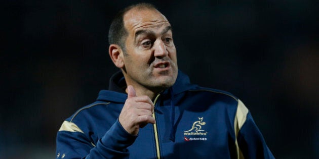 MENDOZA, ARGENTINA - JULY 25: Mario Ledesma assistant coach of Australian Wallabies during a match between Australia and Argentina as part of The Rugby Championship 2015 at Estadio Malvinas Argentinas on July 25, 2015 in Mendoza, Argentina. (Photo by Gabriel Rossi/Getty Images)