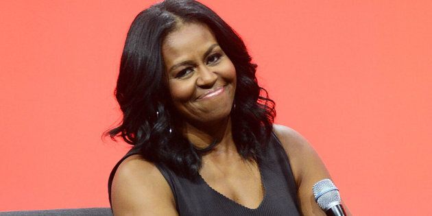 ORLANDO, FL - APRIL 27: Former United States first lady Michelle Obama smiles during the AIA Conference on Architecture 2017 on April 27, 2017 in Orlando, Florida. Michelle Obama is making one of her first public speeches at the Orlando Conference since leaving the White House. (Photo by Gerardo Mora/Getty Images)