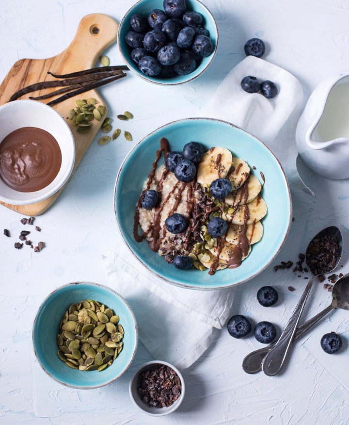 Experiment with nut butters, nuts and seeds for different flavours and textures.